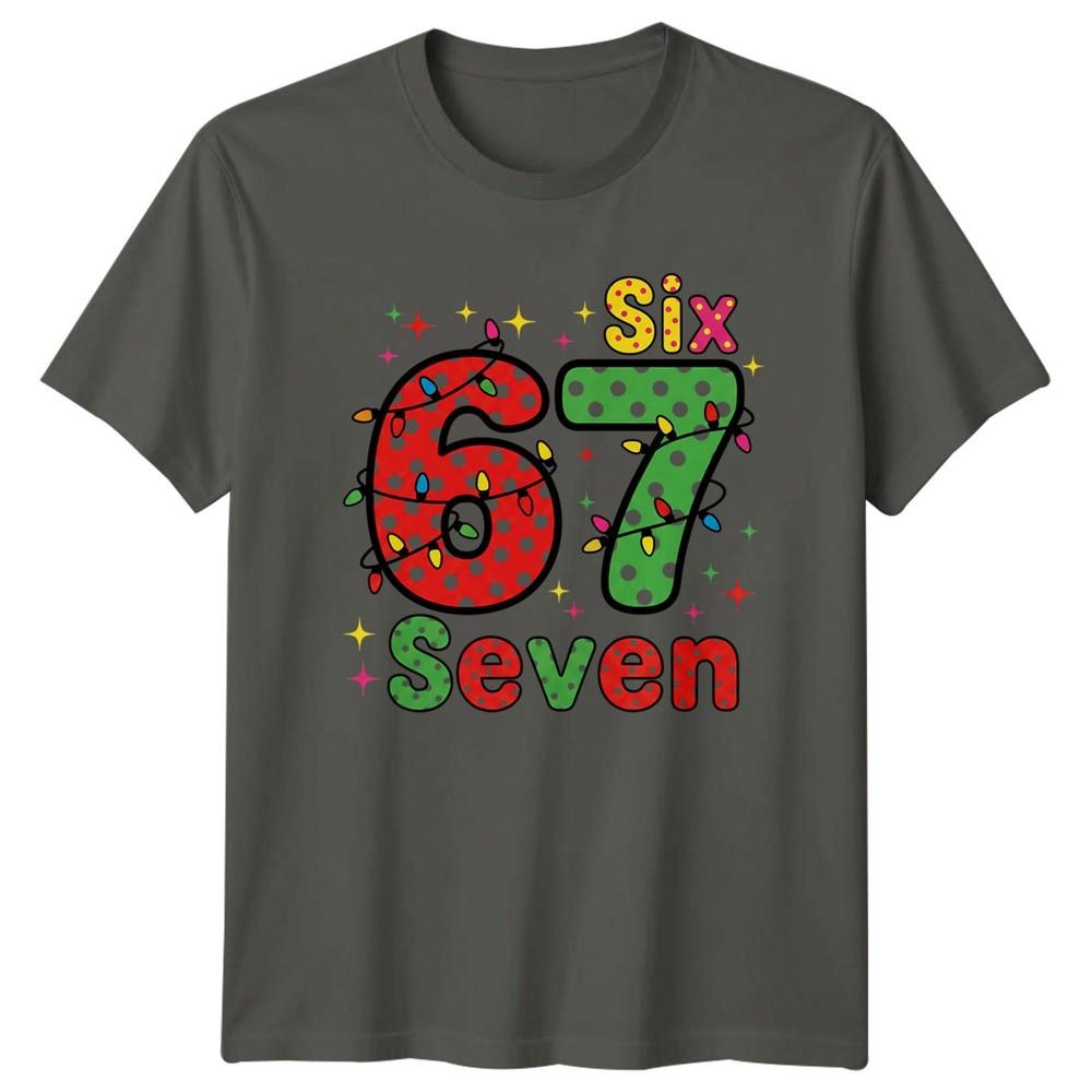 Christmas TShirt Santa Claus Xmas Tee Funny Meme Six Seven 67 Novelty Festive1 S