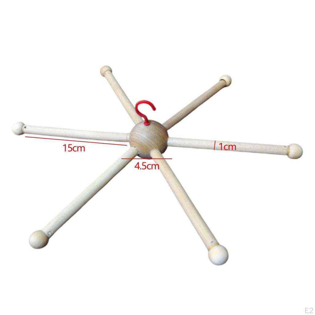 Wood Mobile Frame Kit Wind Chime Creative Hanger Rattle Toy Bed Bell Toys for