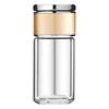 OLOEY Portable Double-Layer Tea Infuser Glass Cup