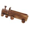 Wooden Flower Pot Cartoon Train Shape Good Ventilation Succulent Flower Pot Decoration for Garden