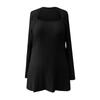 Women's Casual Fashion Square Neck Long Sleeve Slit Top