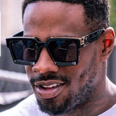 Square Vintage Sunglasses Man Brand Designer Fashion Mirror Sun Glasses Male Retro Black Outdoor Travel Mirror