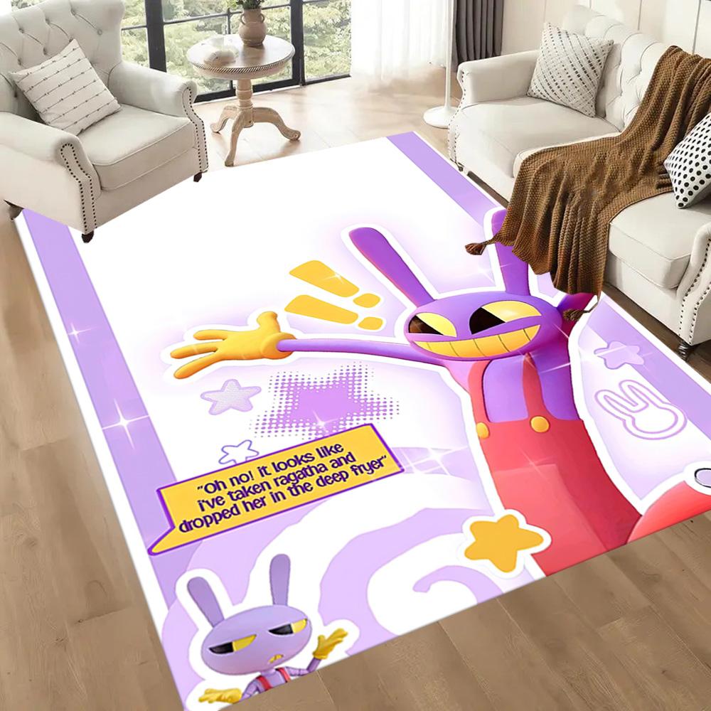 Digital Circus Area Rug Design For Game Room Playrooms Outdoor Hallway Antislip Carpet Office Home Decor Perfect Gift For Friends Family