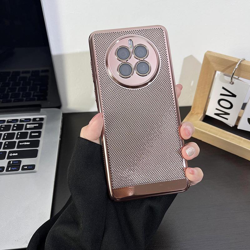 Breathable electroplating heat dissipation is suitable for Huawei mate50 mobile phone case, new 40pro protective case P50 lens film anti-drop.