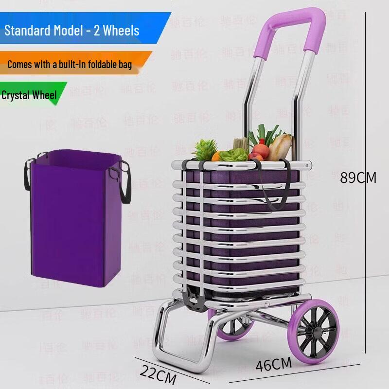 Foldable Shopping Trolley with Oxford Bag