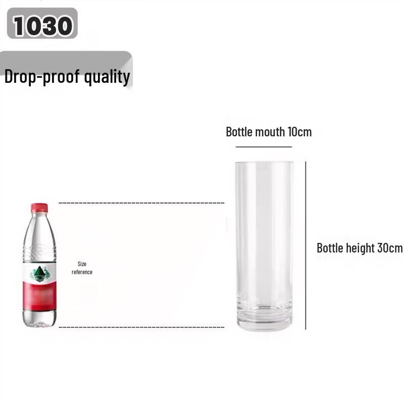 ZISIZ Transparent Straight Anti-Drop Vase