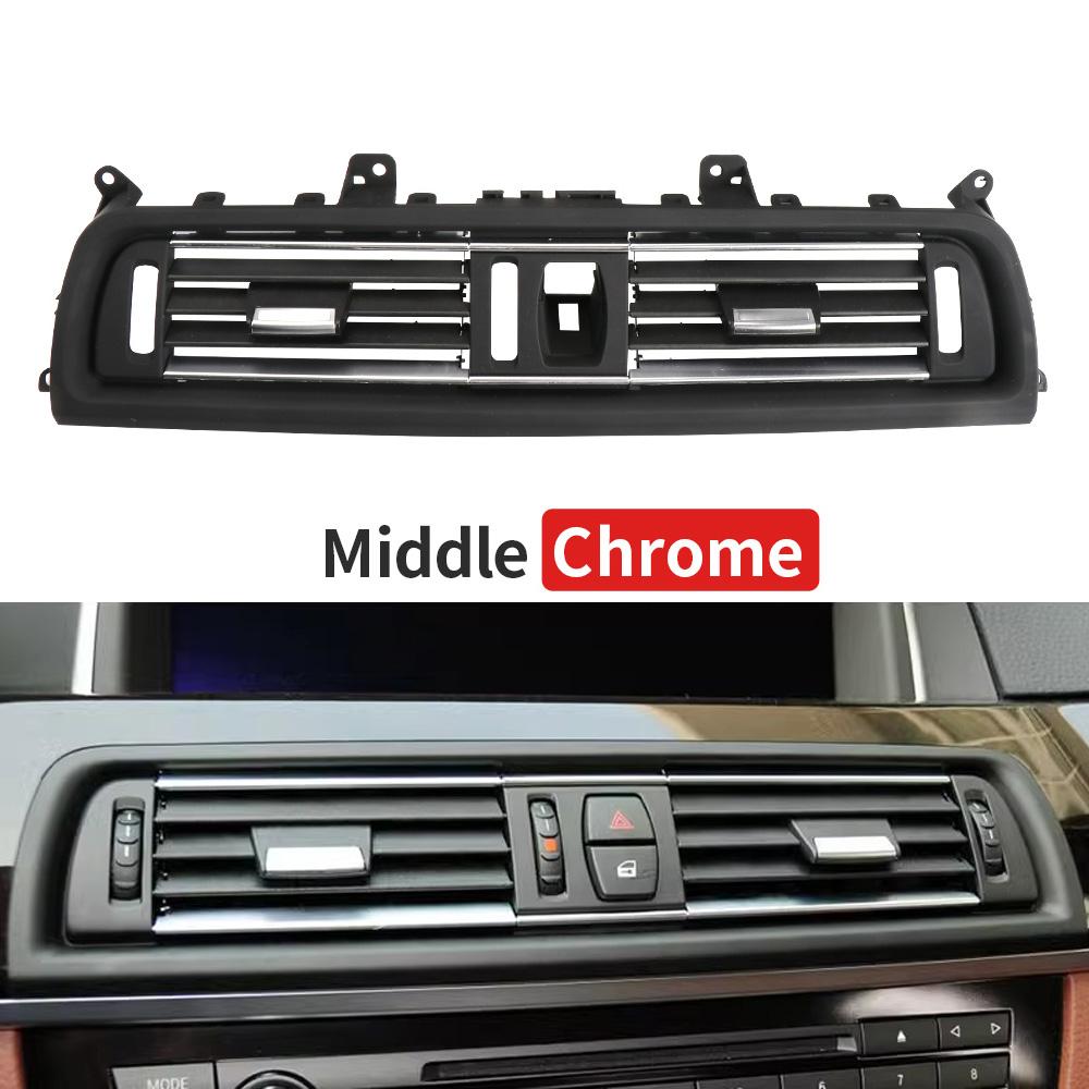 Front Console Central Grill Dash AC Air Conditioner Vent Grille For BMW F10 F11 520i 523i 525i 528i 535i 64229166885 64229209136 Chrome