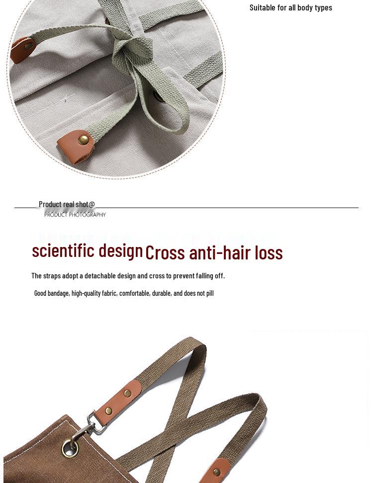 Tablier de travail en toile avec logo personnalisé: Multi-poches, Épaissi, et Résistant à l'usure