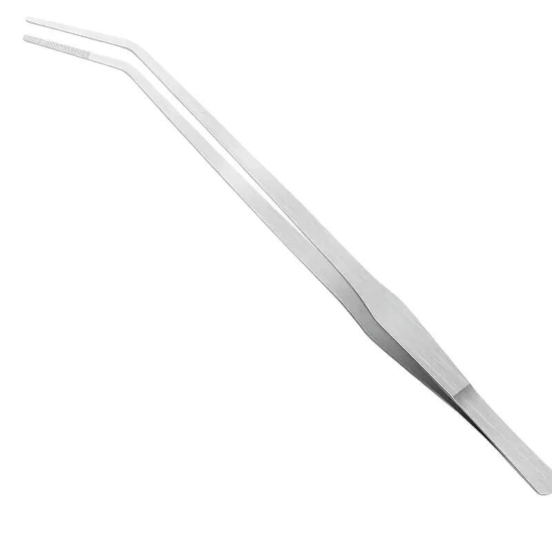 38cm Stainless Steel Aquarium Tweezers-Multipurpose Straight&Curved Forceps for Aquascape, Planting-Essential Fish Tank Tools