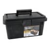 SK11 Toolbox Durable Hard with W380×D220×H190mm, Type, U-shaped Tray, Stackable, FTB-380BK
