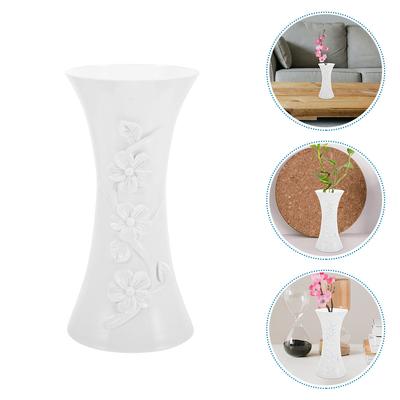2 Pcs Plum Vase Home Decor Small Flower Table Centerpieces Ornaments Plastic Vases Container Planter