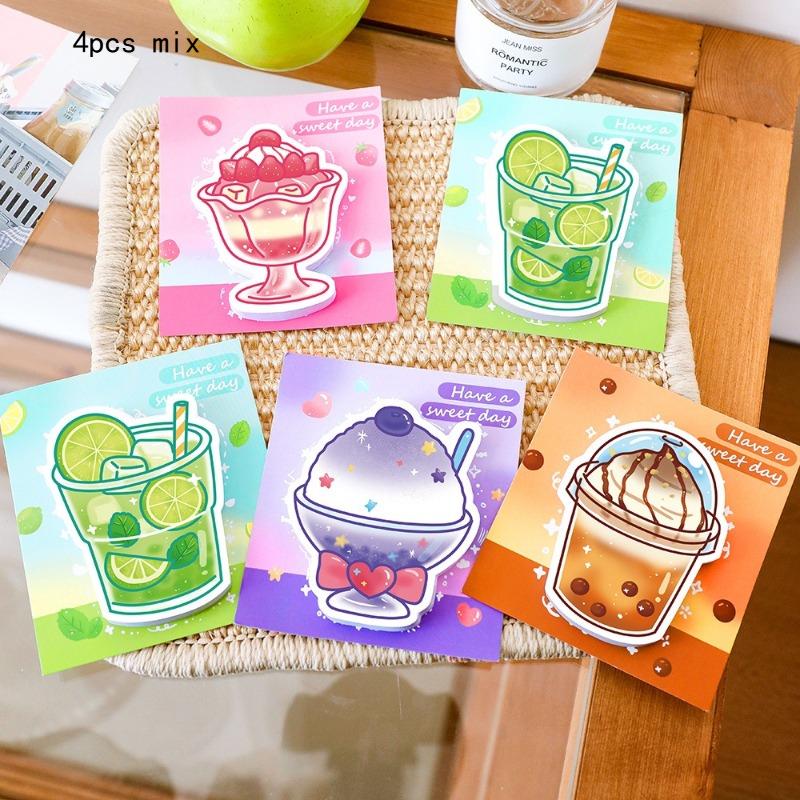 

Office School Supplies ins cartoon drink sticky notes students can stick cute high value kawai stationery decoration N times