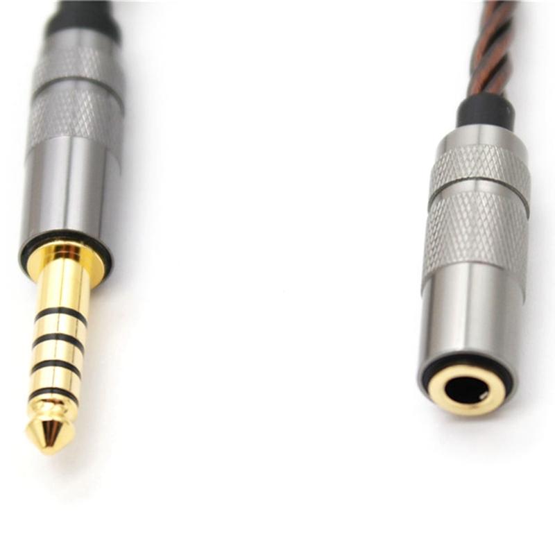 HIFI 4.4MM Balanced Headphone Adapter Audio Cable Accessory Part Component 4.4 XLR 4 Pin Male To Female Angle