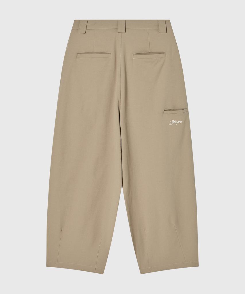 Yupeu Cursive Tuck Parachute Pt - Beige