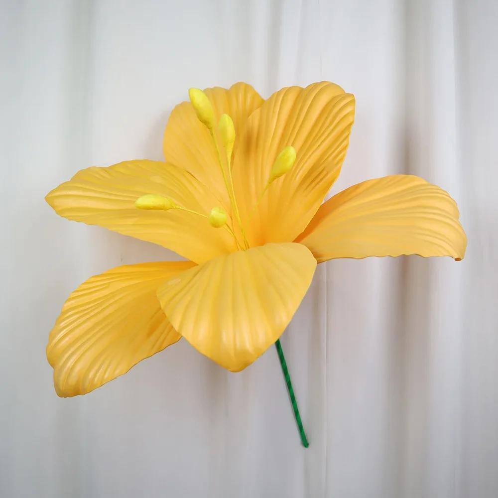 

50cm Simulation Osmanthus Road Guidance Simulation Design Foam Flower Arrangement Flower Foam Material Pole Flower Wedding Props помаранчевий