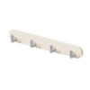 Telescopic kitchen and bathroom hook for versatile and no-mess storage in narrow spaces, with expandable and retractable hooks