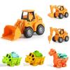 Dinosaur Press And Glide Toy Bulldozer Model For Kids Interactive Learning Play