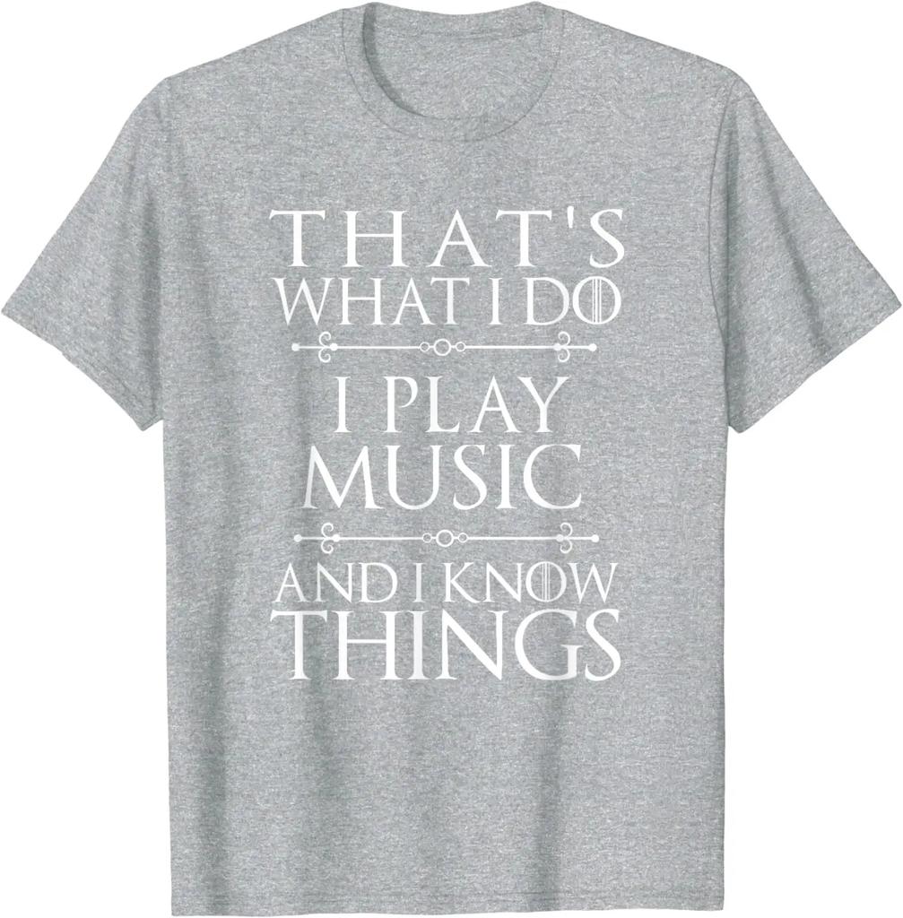 Das mache ich Ich spiele Musik Cooles Musikergeschenk Männer Frauen T-Shirt