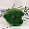 Easter Rabbit Figurine Artificial Moss Green Flocked Decor for Spring Yard Porch Door Table Party Home Office Desk Centerpiece