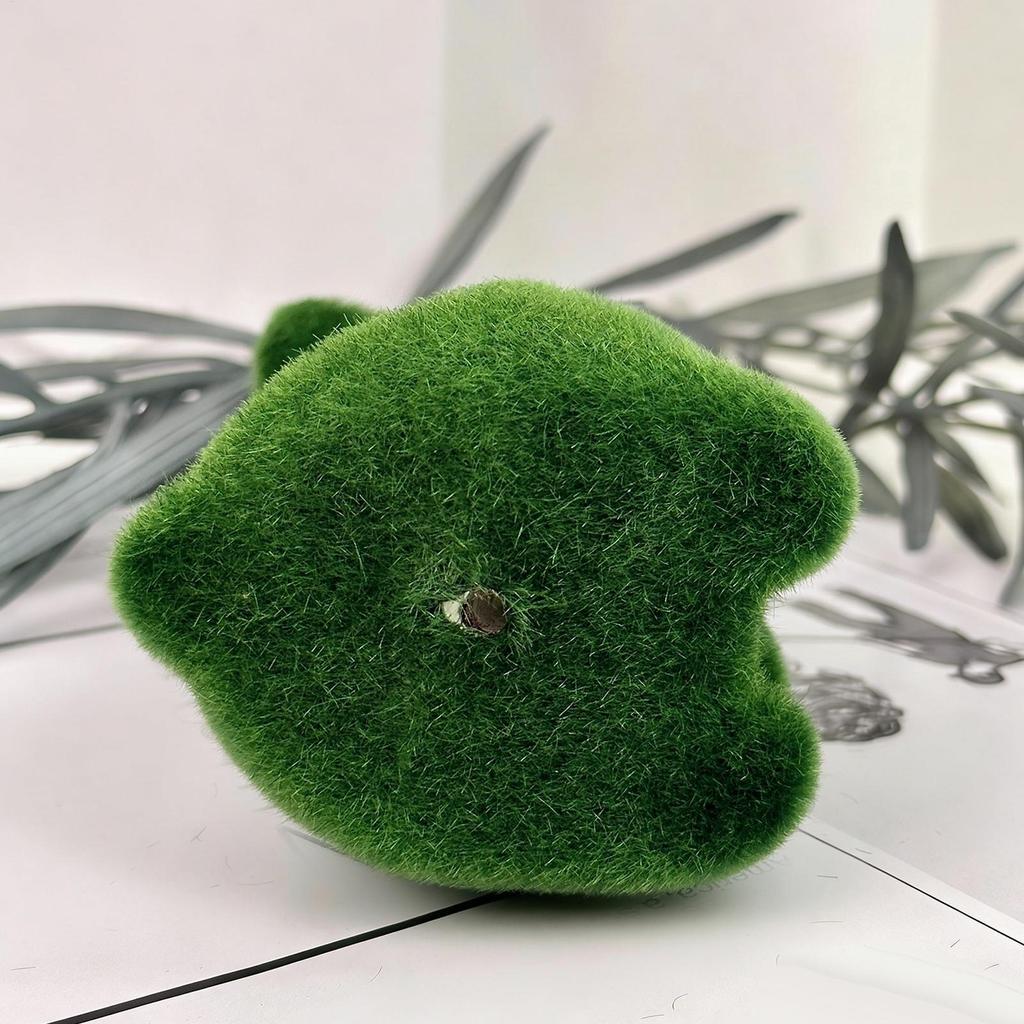Easter Rabbit Figurine Artificial Moss Green Flocked Decor for Spring Yard Porch Door Table Party Home Office Desk Centerpiece