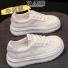 Mesh Breathable Summer Leather Little White Shoes Soft Sole Women's Shoes New Thick Baseplate Shoes Casual Sports Shoes