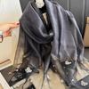 Elegant Thin Silk Scarf Bow Lace Scarf Wraps Fashion Embroidery Scarf  Spring