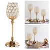 Candle Holder Votive Pillar Golden Stand Tealight Candleholder for Decorative
