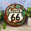D Flat Vintage Style Round Aluminum SignTravel Spirit Metal Wall Decor Wall Decor Signs for Home Garage Dining Room Cafe