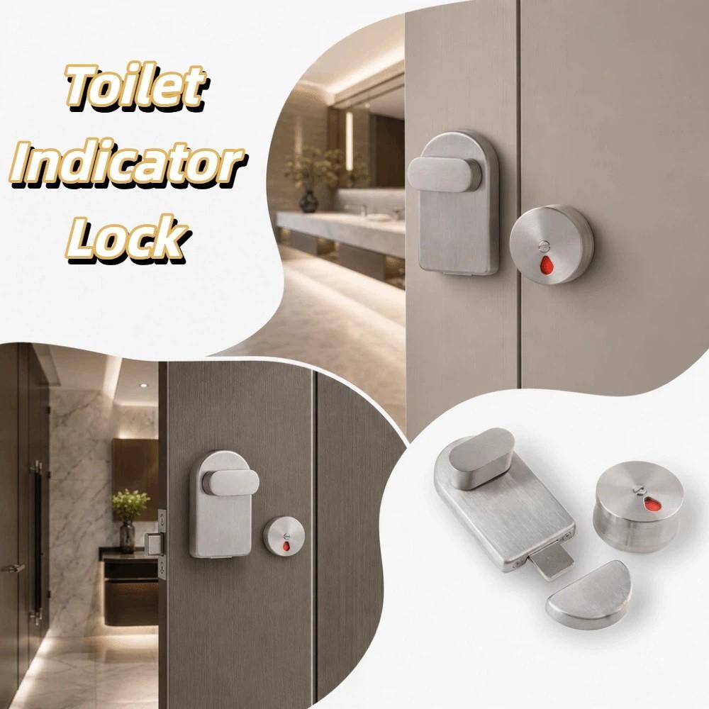Rust Resistance Indicator Bolt Lock 304 Stainless Steel Public Toilet Lock  Partition Door