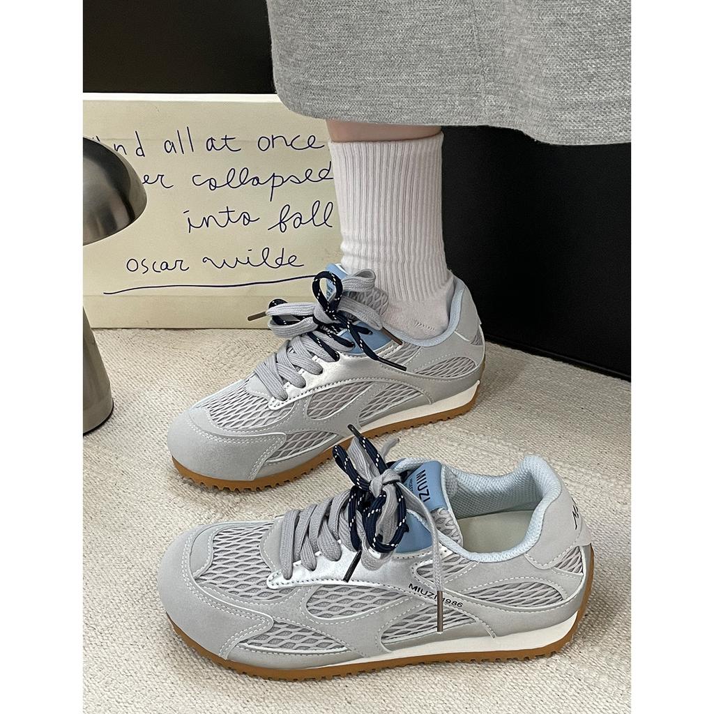Mesh Breathable Forrest Gump Shoes Women's Single Shoes 2025 Summer Round Head Flat Bottom Not Tired Feet Casual Mountaineering Women's Moral Traini