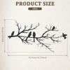 2 st Svart Järn Gren Fågelstil Väggkonst Slät Yta Gren Fågelsilhuett Väggdekor för Hem Balkong Trädgård