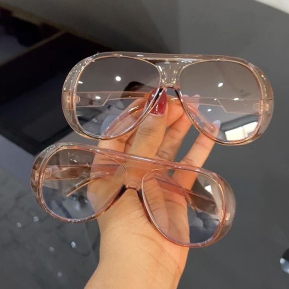 1pc Fashion Vintage Oversized Punk Sunglasses Goggle Women Men Trend Pilot Sunshade Glasses Designer Street Style Casual Eyewear