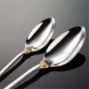 Palace Series Stainless Steel Cutlery Sets Western Food Knives Forks Spoons Teaspoon Luxury Golden Tableware Home and Kitchen