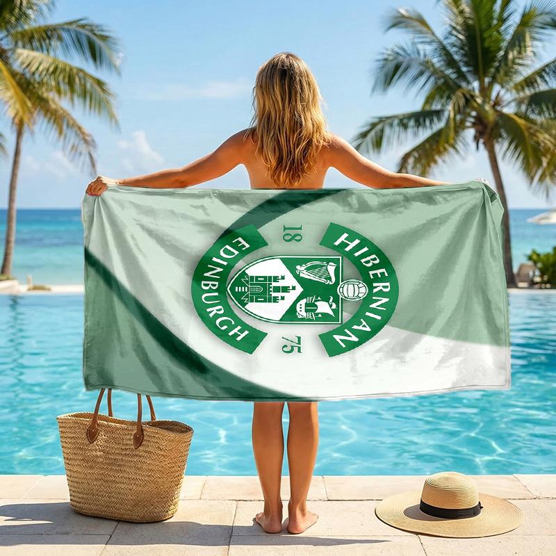 Asciugamano da Spiaggia Hibernian FC Asciugatura Rapida Microfibra Assorbente Portatile da Viaggio per Nuoto
