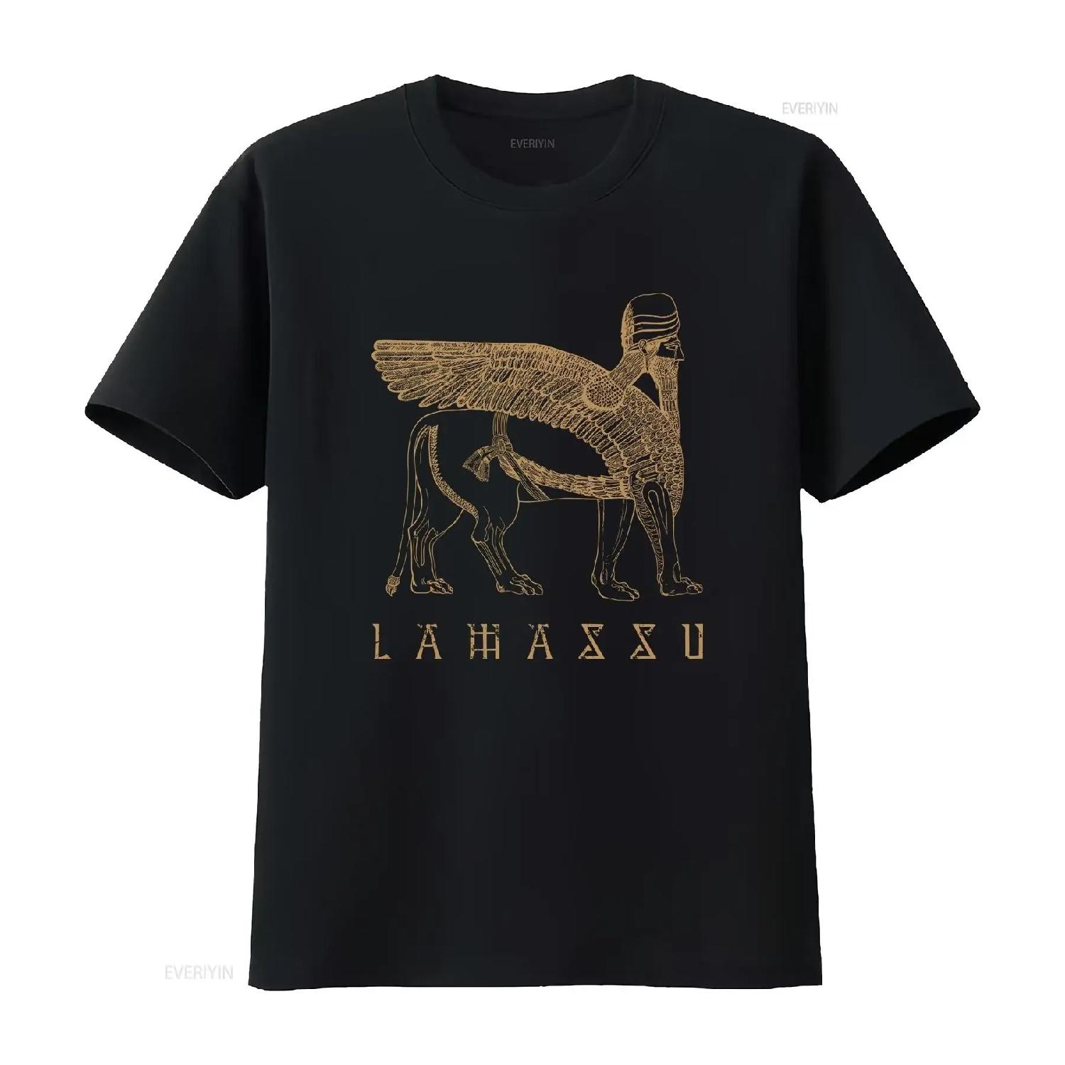 Lamassu T Shirt Winged Lion Mesopotamia Ancient Civilization Sumerian Mythology Babylonian Assyrian History vintage Washed S