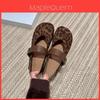 Vintage Leopard Print Mary Jane Shoes With Buckle For Autumn Casual Wear