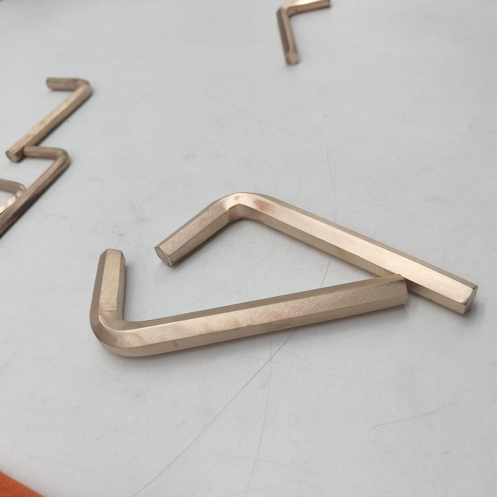 Petrochemical Gas Station L-Wrench Set: Non-Magnetic, Non-Sparking, Copper, Explosion-Proof Hex Wrenches