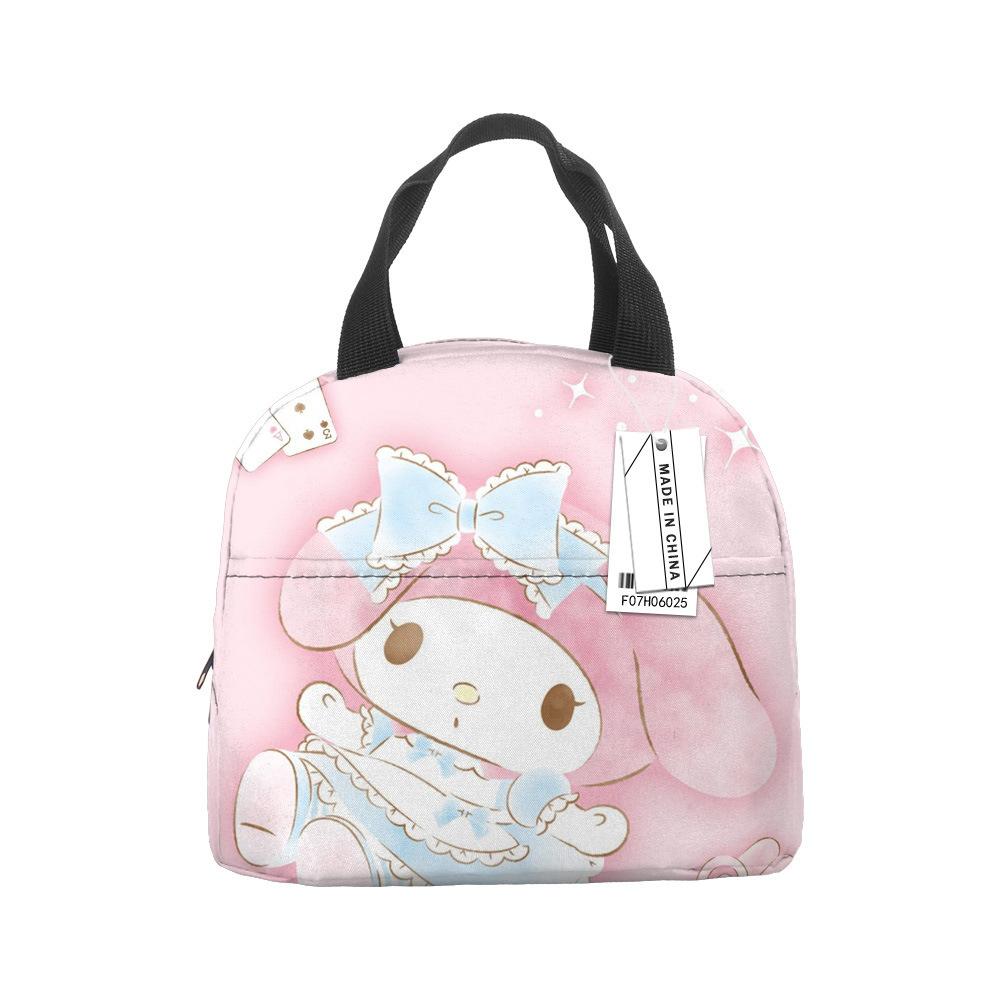 Hello Kitty Lunch Bag Large Capacity Rice Bag Bento Bag Tote Bag Waterproof Lunch Box Insulation Bag