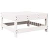 7 Piece Garden Lounge Set White Solid Pine Wood