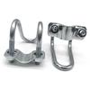 1Pcs Cross Clamp U Bolt Durable Steel Connector Scaffolding Fixing Tube Pipe Clip 20 25 32 40 50 M8 Galvanized Hose Clamp