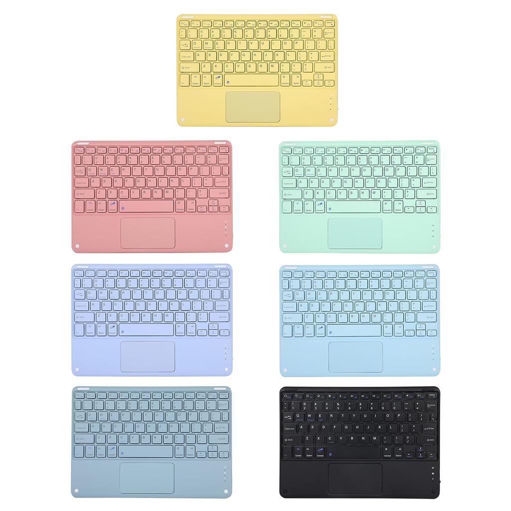 Bunte Tastaturhülle mit Touchpad und Stifthalter für iPad 5. und 6. Generation Abnehmbare Magnetische Bluetooth Drahtlose Tastatur und Kompatibel