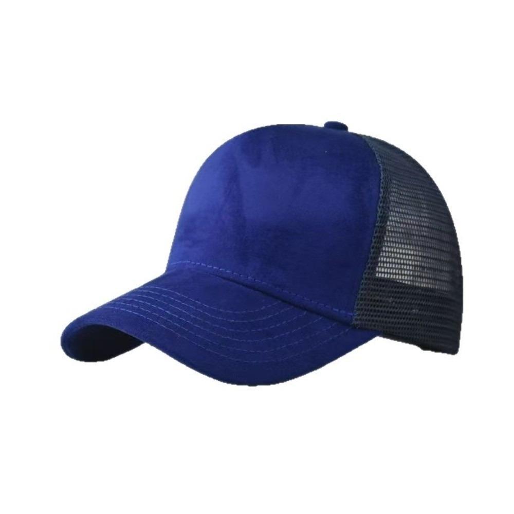 

Hollow Men Baseball Hat Suede Women Sunshade Hat Simple Mesh Peaked Cap Beach синій