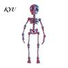 3D Printed Bone Ornaments Dancing Skeleton Aquarium Bubbler, Halloween Dynamic Fish Tank Ornament, Articulated Figurines Skull Oxygenating Ornament