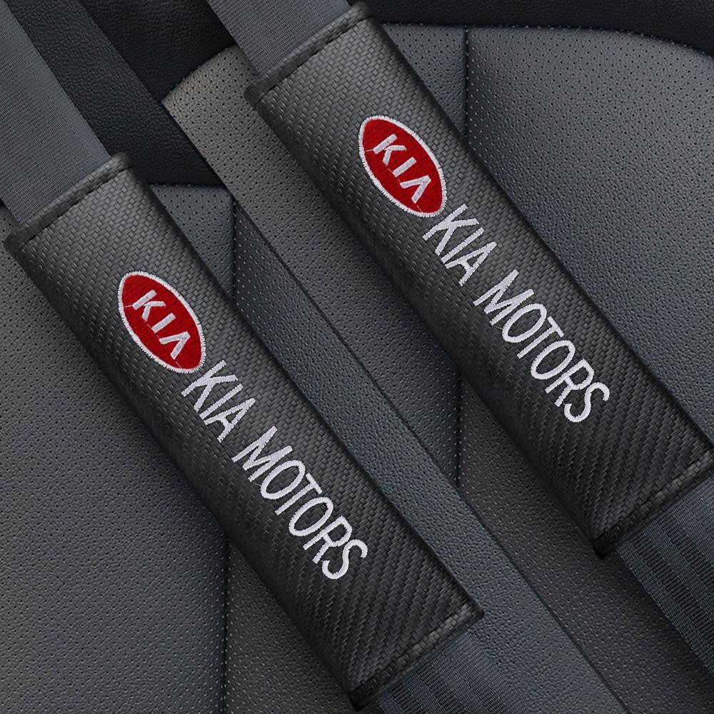 2026 Hot Car Sticker 1/2pcs Adjustable Car Seat Safety Belt Cover Shoulder Strap Covers for Kia Sportage 3 Rio K2 Ceed Carnival 