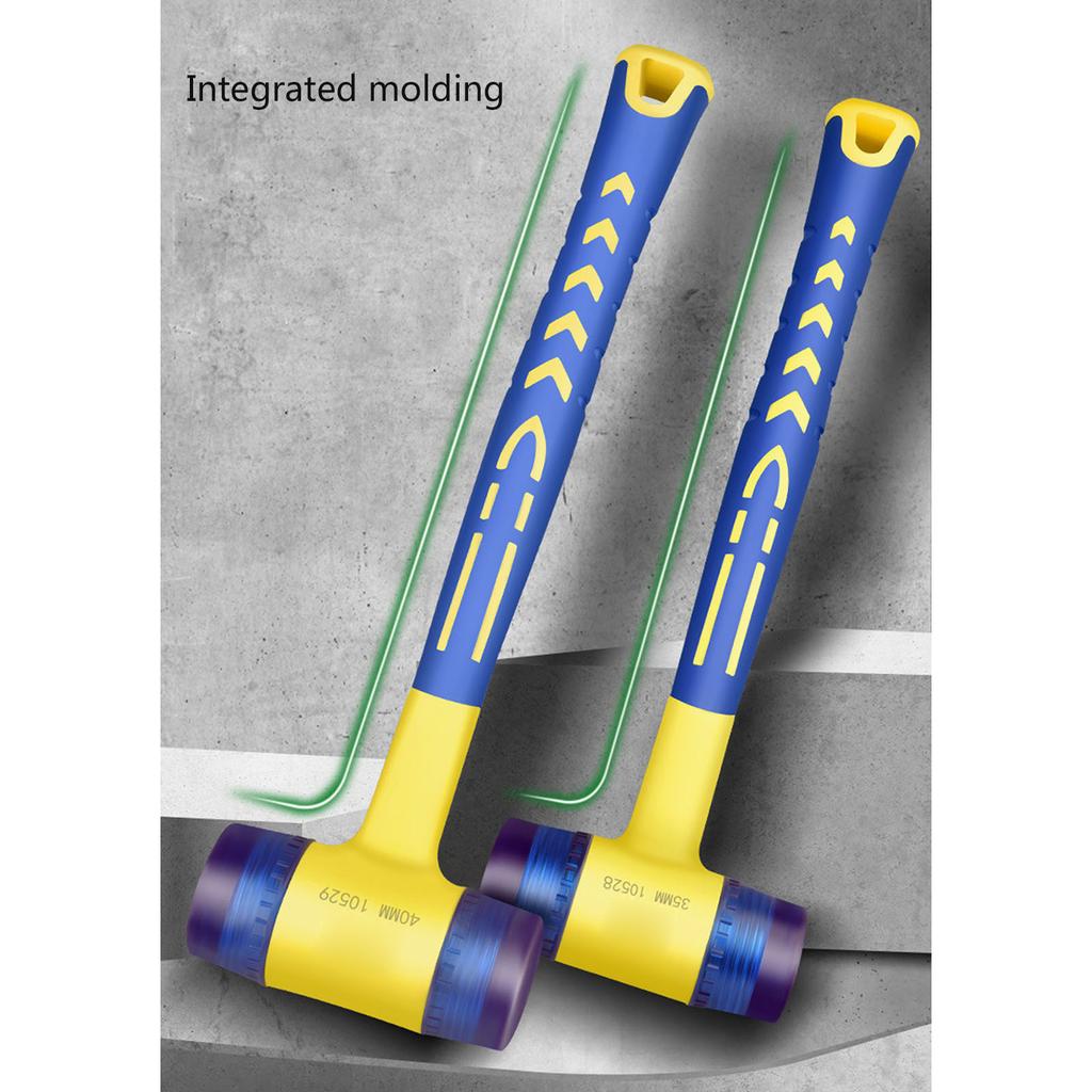 Portable Ergonomic Floor Tile Tapping Installation Hammer With Detachable Plastic Handle for Watch Repair Hardware Tool