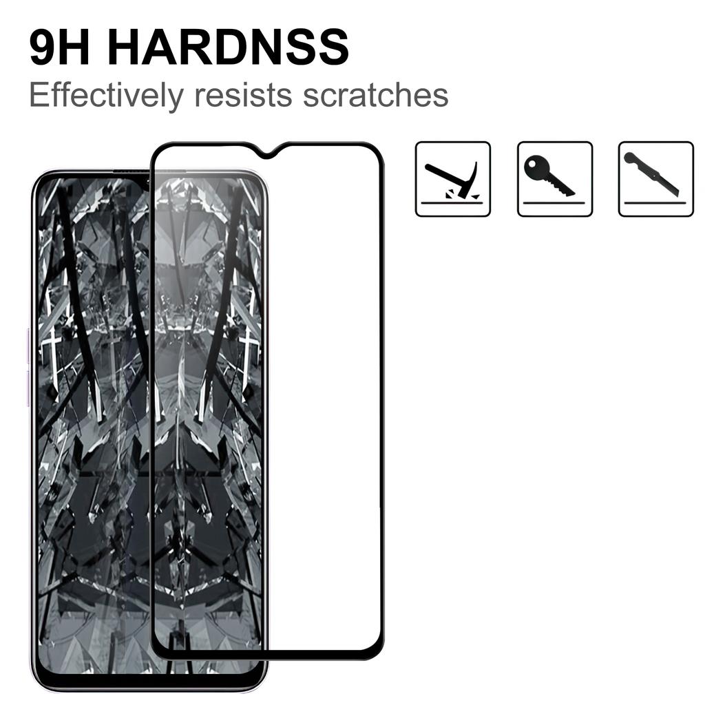 Explosionsgeschutzte Displayschutzfolie für Oppo A78 5G, Schwarzer Rand Vollflächig klebendes AGC-Glas Handy-Displayschutzfolie