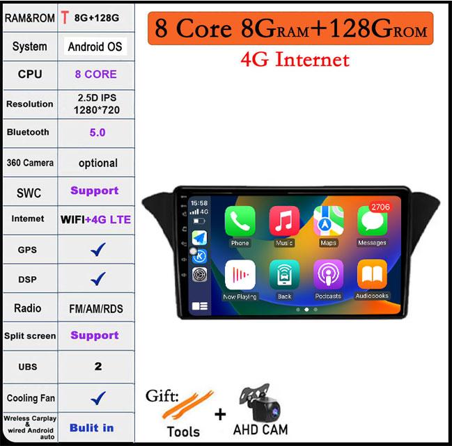 Android 14 For Hyundai Rohens Coupe 2012 - 2015 Car Radio Stereo Multimedia Video Player Auto Carplay Navigation GPS DSP