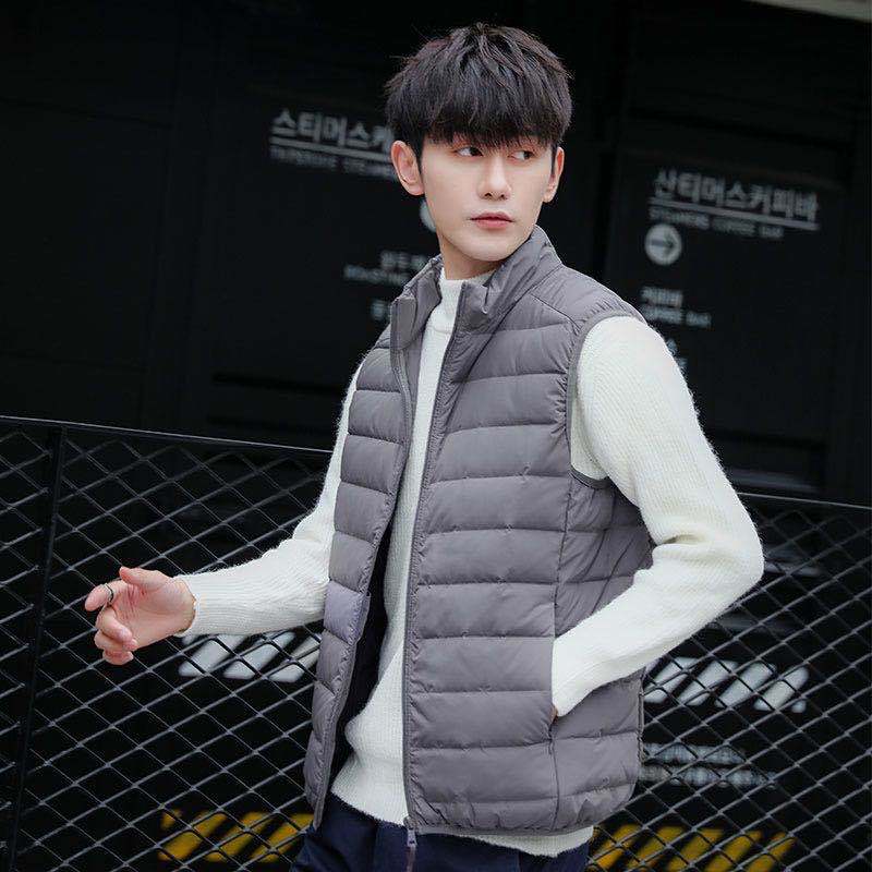 Fleece Men's Liner Seamless One Volume Light and Thin Down Jacket Men's Vest Large Size Down Jacket Vest Winter