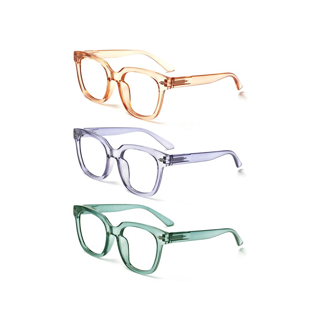TUREZING Presbyopia Eyeglasses Metal Hinges Diopter Eyeglasses for Ladies Stylish Square Shaped Premium Grade Clear Frame for Gentlemen