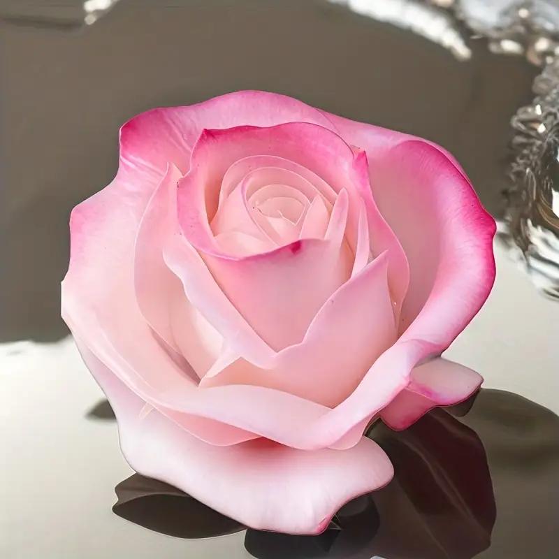 1 Piece 3D Rose Silicone Mold for Candle Making, Soap Molding, Resin Art and Clay Crafts - Reusable Flexible Petal Design with Realistic